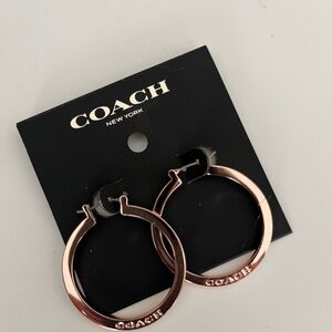 Coach Rose Gold Hoop Earrings